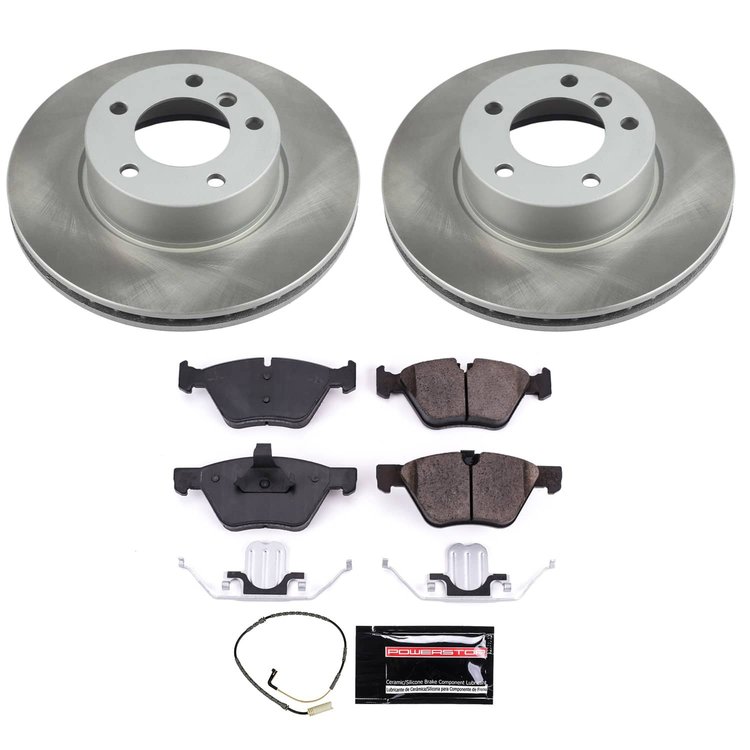SC4589 Semi-Coated Rotor & Low-Dust Ceramic Brake Pad Kit