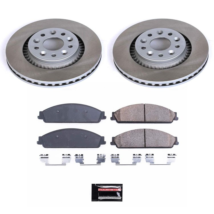 SC4599 Semi-Coated Rotor & Low-Dust Ceramic Brake Pad Kit
