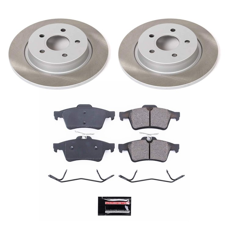 SC4613 Semi-Coated Rotor & Low-Dust Ceramic Brake Pad Kit
