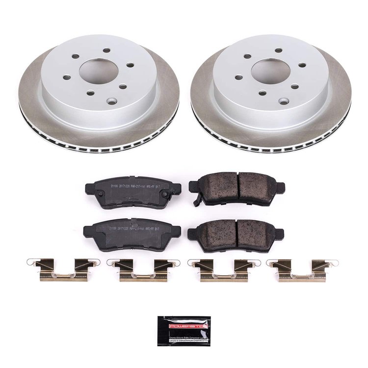 SC4621 Semi-Coated Rotor & Low-Dust Ceramic Brake Pad Kit