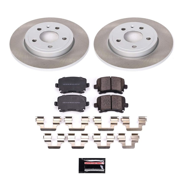 SC4624 Semi-Coated Rotor & Low-Dust Ceramic Brake Pad Kit