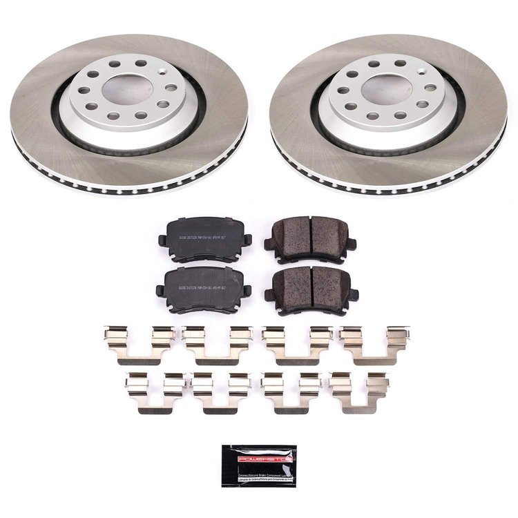 SC4628 Semi-Coated Rotor & Low-Dust Ceramic Brake Pad Kit