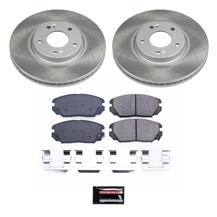 SC4646 Semi-Coated Rotor & Low-Dust Ceramic Brake Pad Kit