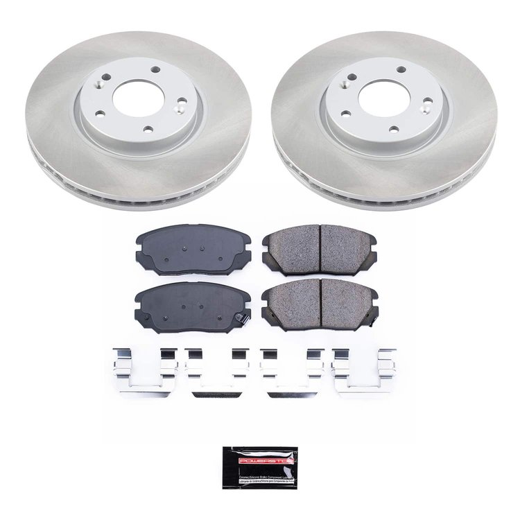 SC4647 Semi-Coated Rotor & Low-Dust Ceramic Brake Pad Kit