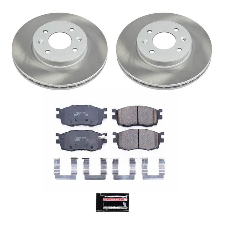SC4652 Semi-Coated Rotor & Low-Dust Ceramic Brake Pad Kit