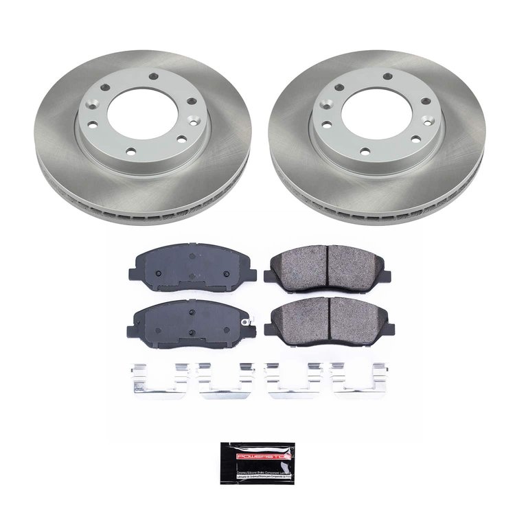 SC4664 Semi-Coated Rotor & Low-Dust Ceramic Brake Pad Kit