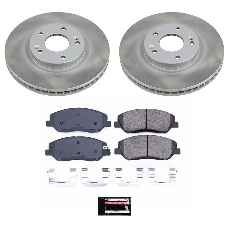 SC4665 Semi-Coated Rotor & Low-Dust Ceramic Brake Pad Kit