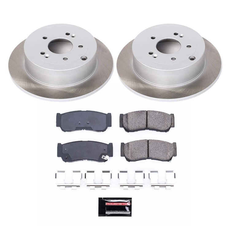 SC4698 Semi-Coated Rotor & Low-Dust Ceramic Brake Pad Kit