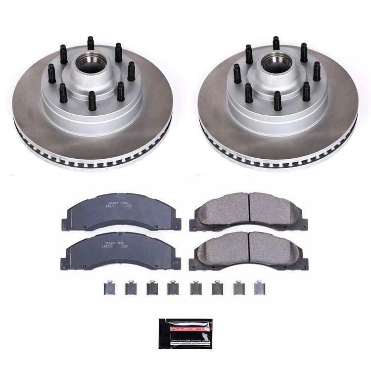 SC4716 Semi-Coated Rotor & Low-Dust Ceramic Brake Pad Kit