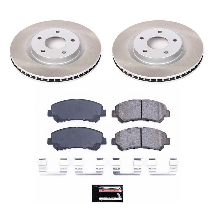 SC4724 Semi-Coated Rotor & Low-Dust Ceramic Brake Pad Kit