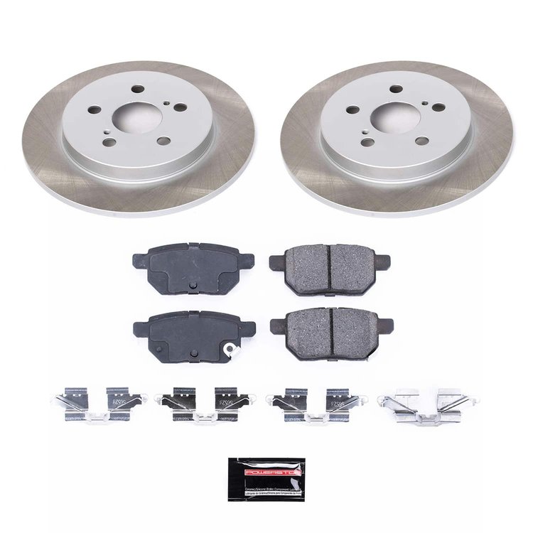 SC4736 Semi-Coated Rotor & Low-Dust Ceramic Brake Pad Kit