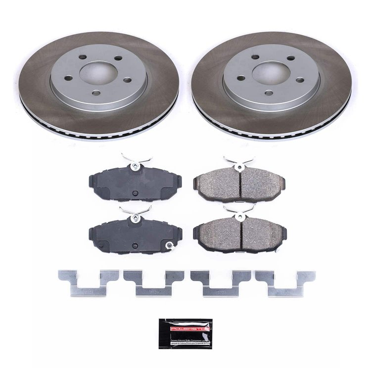 SC4749 Semi-Coated Rotor & Low-Dust Ceramic Brake Pad Kit