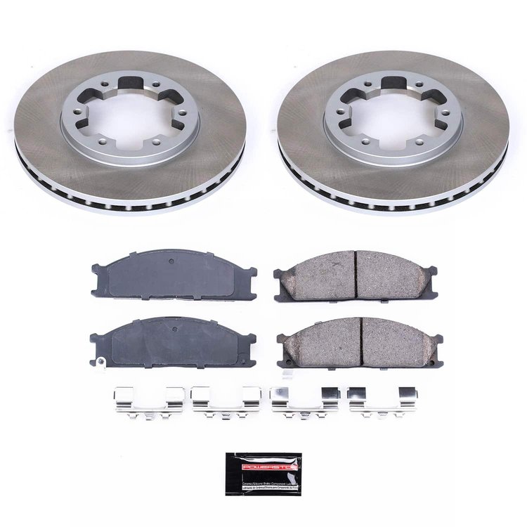 SC4837 Semi-Coated Rotor & Low-Dust Ceramic Brake Pad Kit