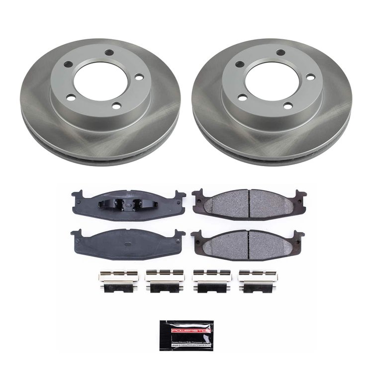 SC5067 Semi-Coated Rotor & Low-Dust Ceramic Brake Pad Kit