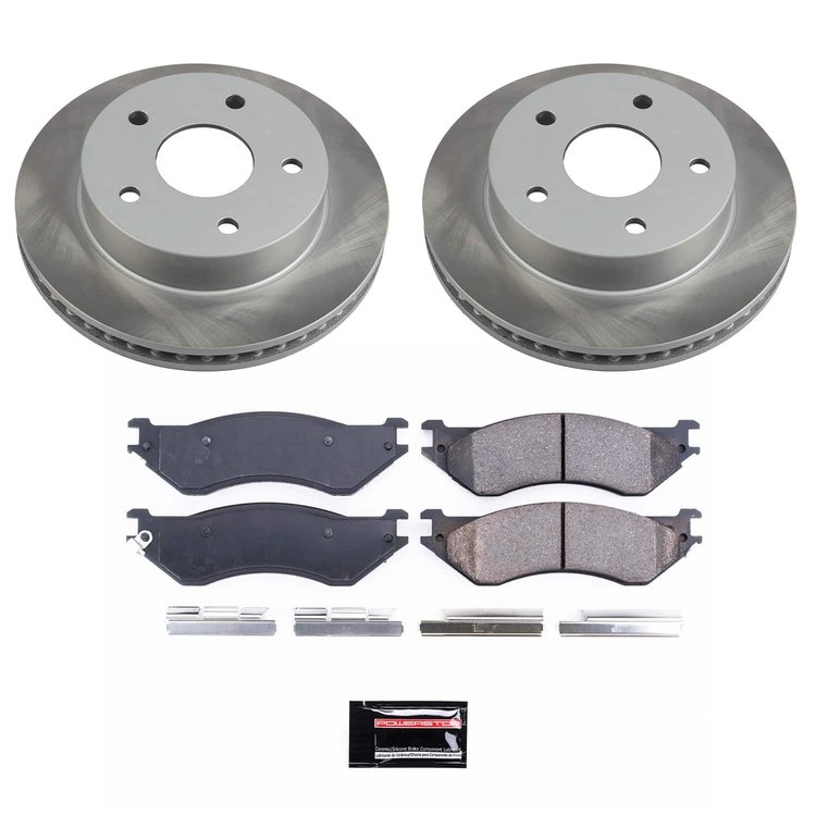 SC5143 Semi-Coated Rotor & Low-Dust Ceramic Brake Pad Kit