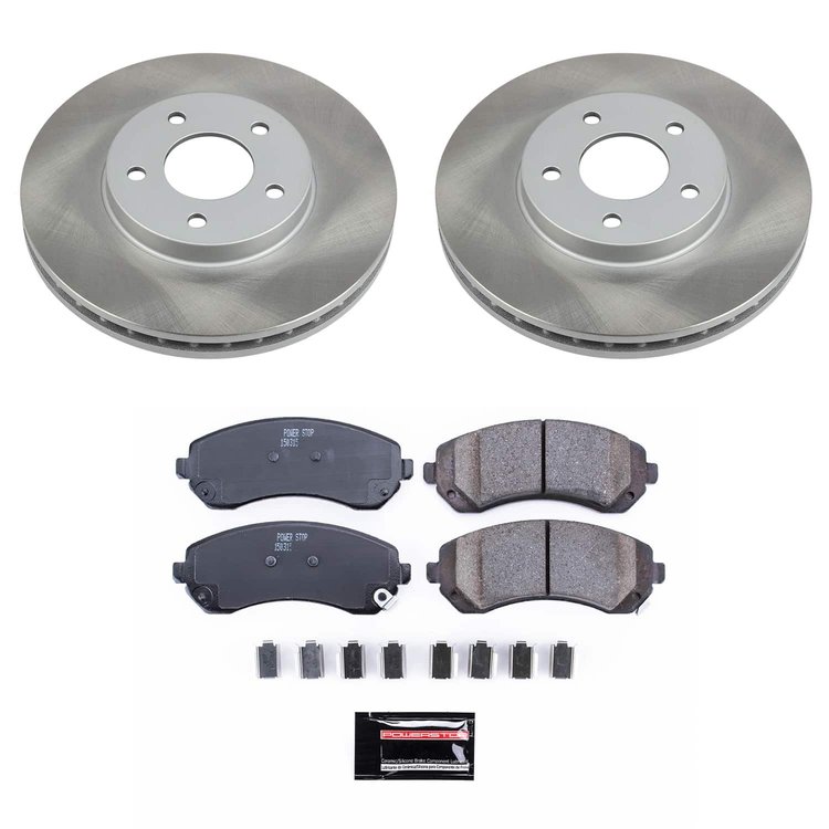 SC5234 Semi-Coated Rotor & Low-Dust Ceramic Brake Pad Kit