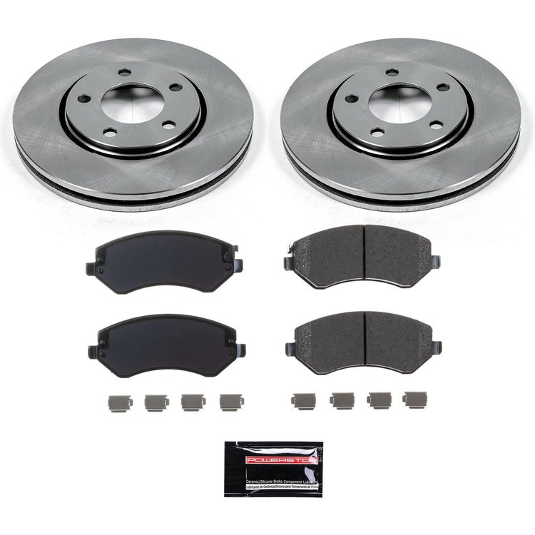 SC5244 Semi-Coated Rotor & Low-Dust Ceramic Brake Pad Kit