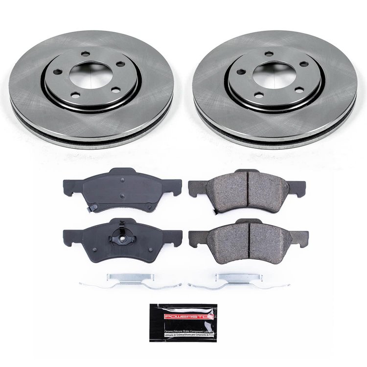 SC5246 Semi-Coated Rotor & Low-Dust Ceramic Brake Pad Kit