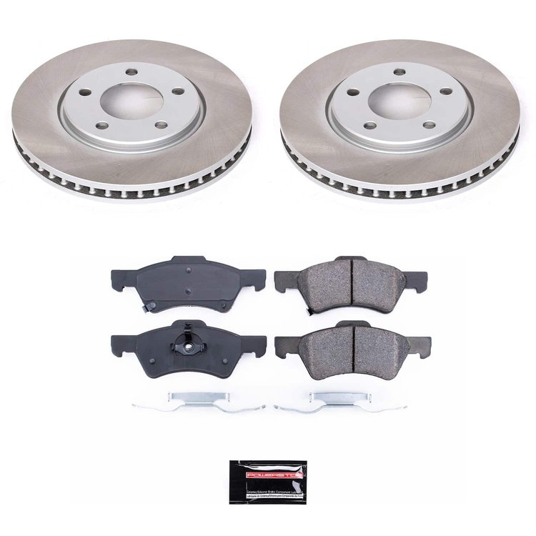 SC5247 Semi-Coated Rotor & Low-Dust Ceramic Brake Pad Kit