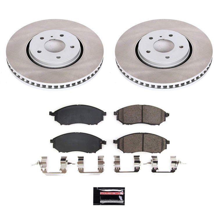 SC5264 Semi-Coated Rotor & Low-Dust Ceramic Brake Pad Kit