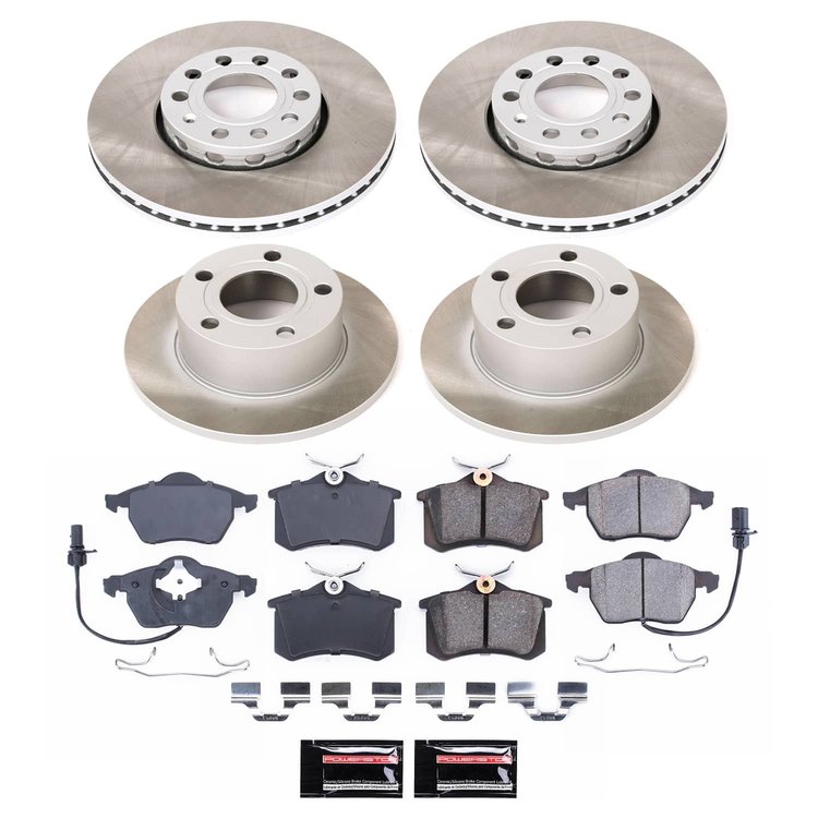 SC529 Semi-Coated Rotor & Low-Dust Ceramic Brake Pad Kit