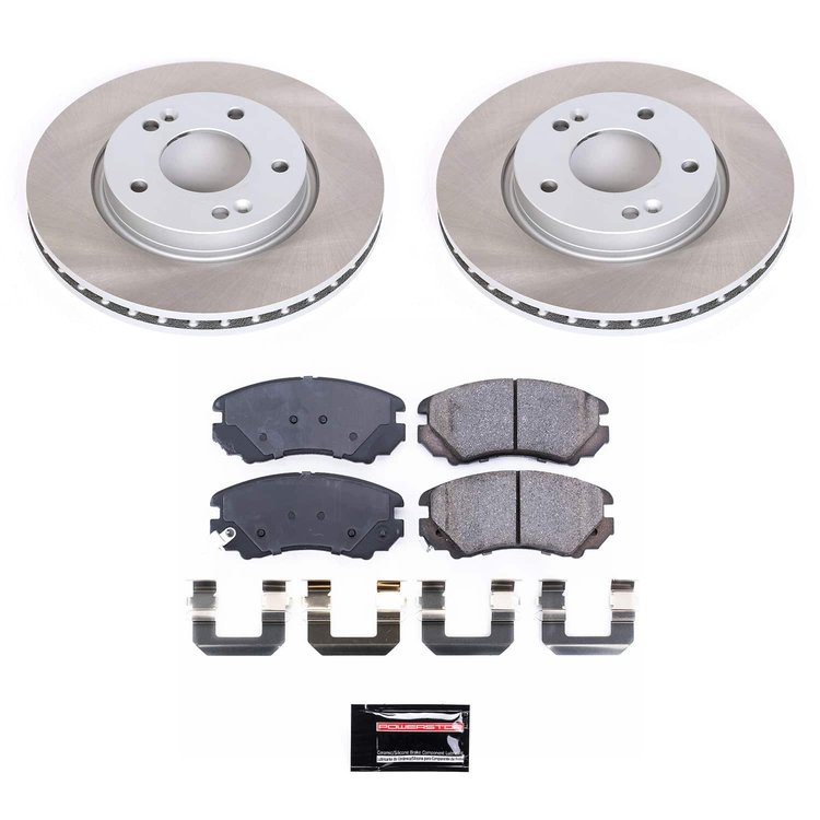 SC5291 Semi-Coated Rotor & Low-Dust Ceramic Brake Pad Kit