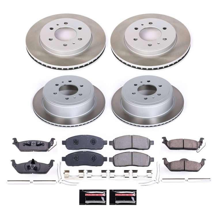 SC5335 Semi-Coated Rotor & Low-Dust Ceramic Brake Pad Kit
