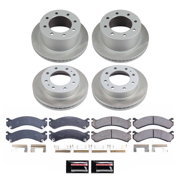 SC5338 Semi-Coated Rotor & Low-Dust Ceramic Brake Pad Kit