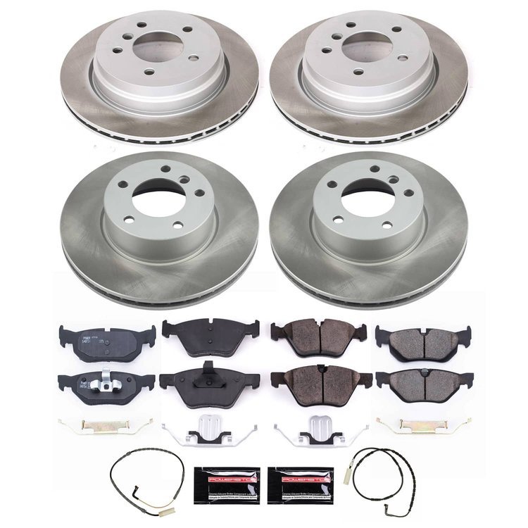 SC5357 Semi-Coated Rotor & Low-Dust Ceramic Brake Pad Kit