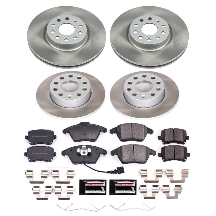 SC5363 Semi-Coated Rotor & Low-Dust Ceramic Brake Pad Kit