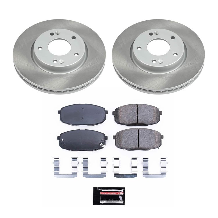 SC5366 Semi-Coated Rotor & Low-Dust Ceramic Brake Pad Kit