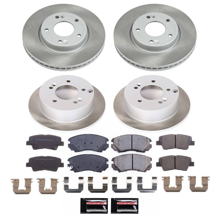 SC5367 Semi-Coated Rotor & Low-Dust Ceramic Brake Pad Kit