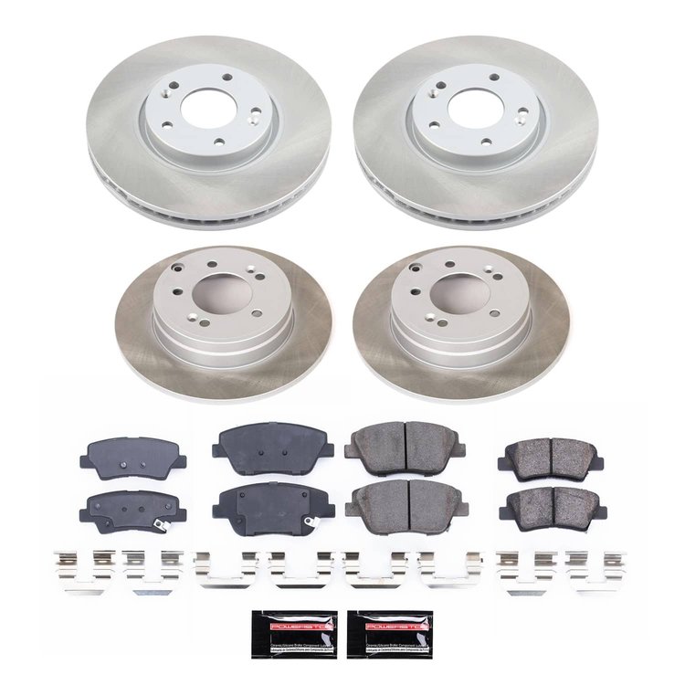 SC5376 Semi-Coated Rotor & Low-Dust Ceramic Brake Pad Kit