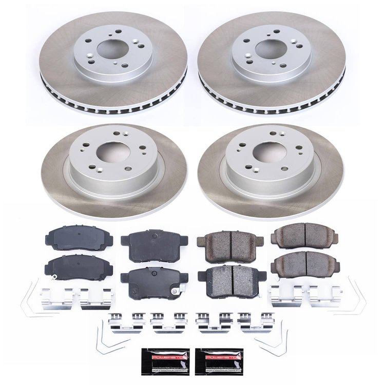 SC5391 Semi-Coated Rotor & Low-Dust Ceramic Brake Pad Kit