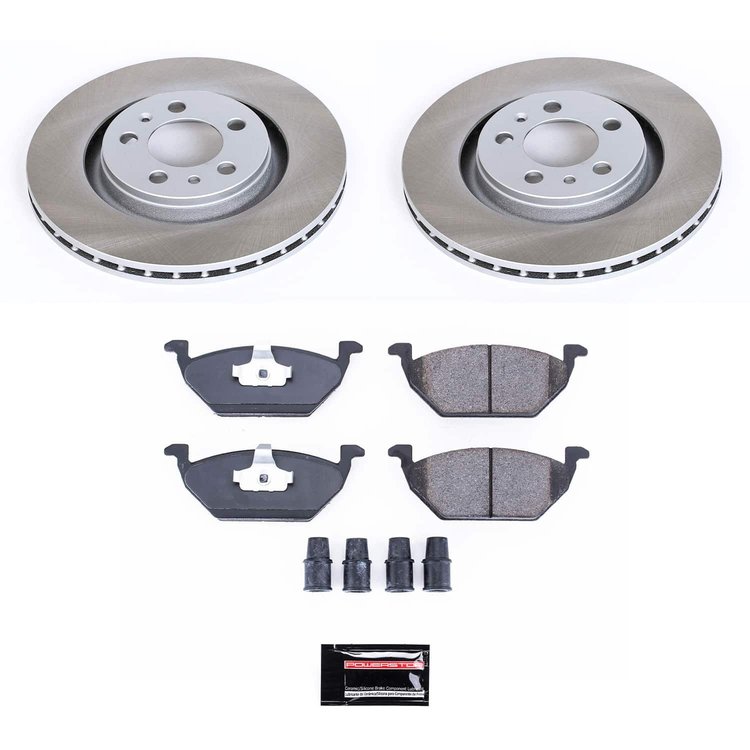 SC5401 Semi-Coated Rotor & Low-Dust Ceramic Brake Pad Kit