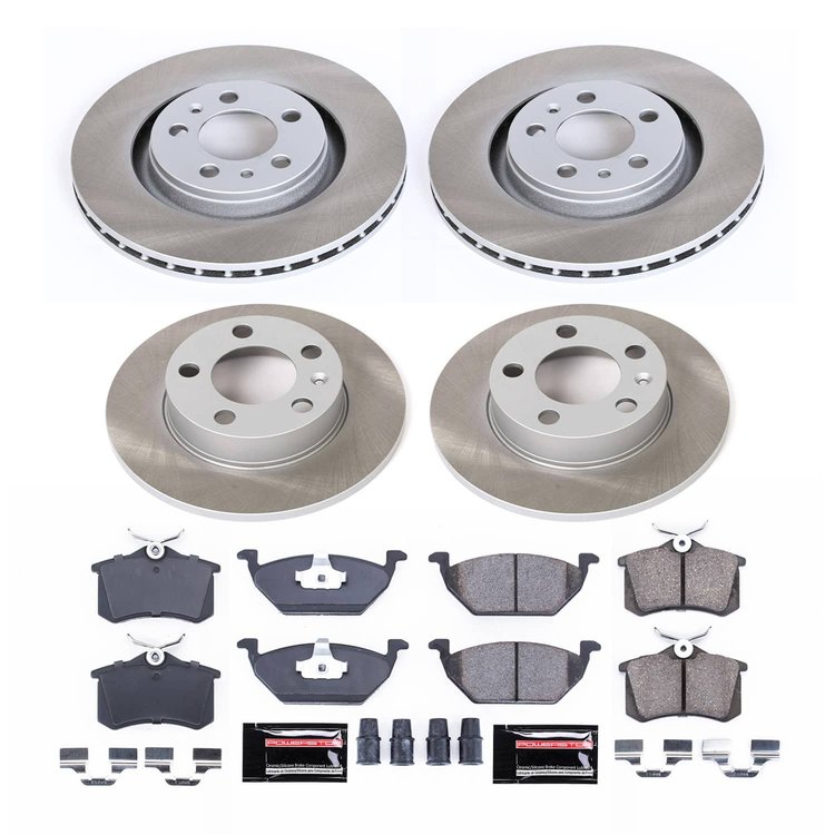 SC5402 Semi-Coated Rotor & Low-Dust Ceramic Brake Pad Kit