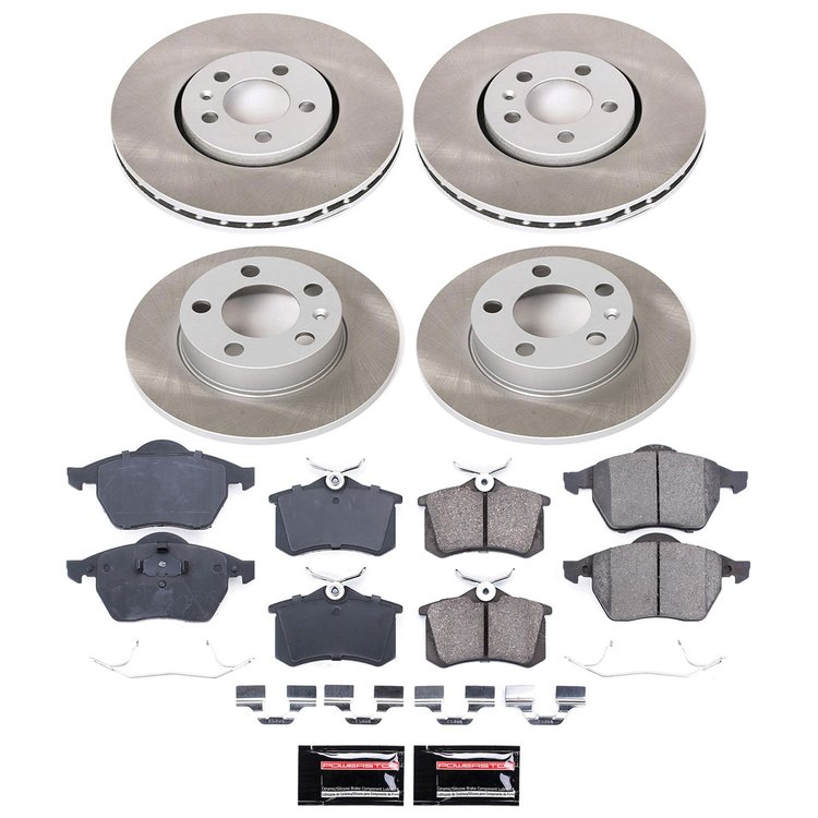 SC5404 Semi-Coated Rotor & Low-Dust Ceramic Brake Pad Kit