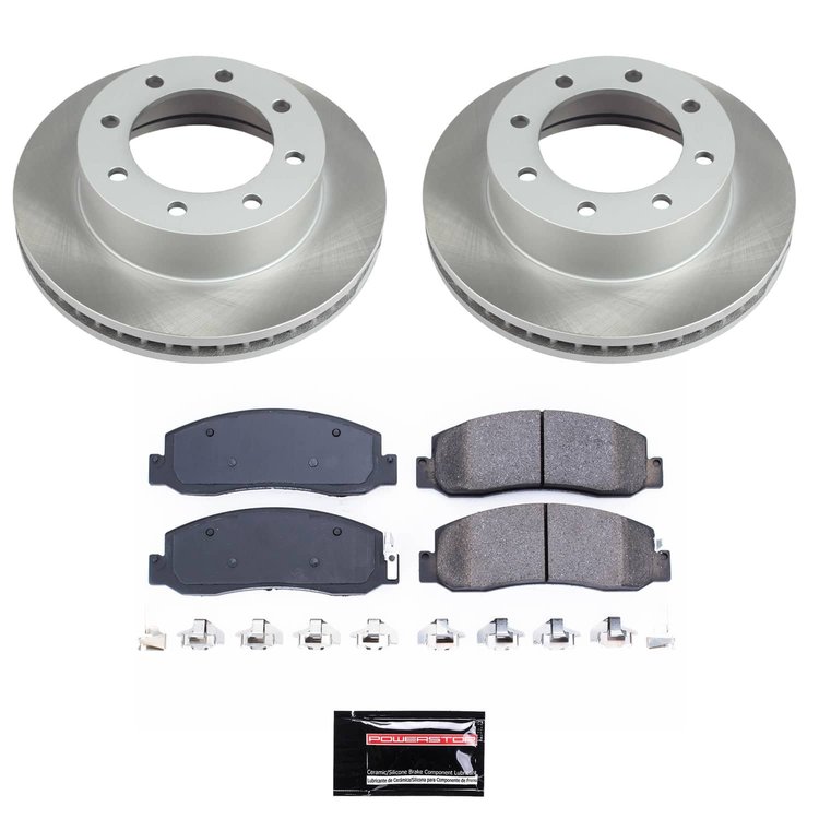 SC5412 Semi-Coated Rotor & Low-Dust Ceramic Brake Pad Kit