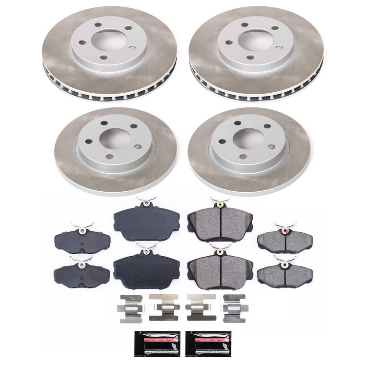 SC5447 Semi-Coated Rotor & Low-Dust Ceramic Brake Pad Kit