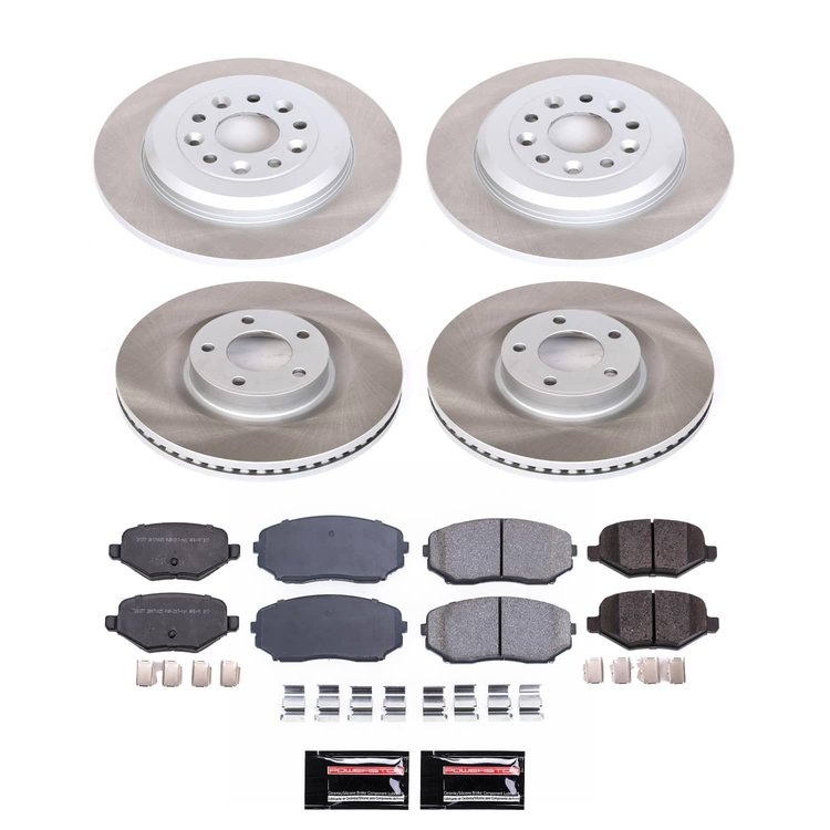 SC5452 Semi-Coated Rotor & Low-Dust Ceramic Brake Pad Kit