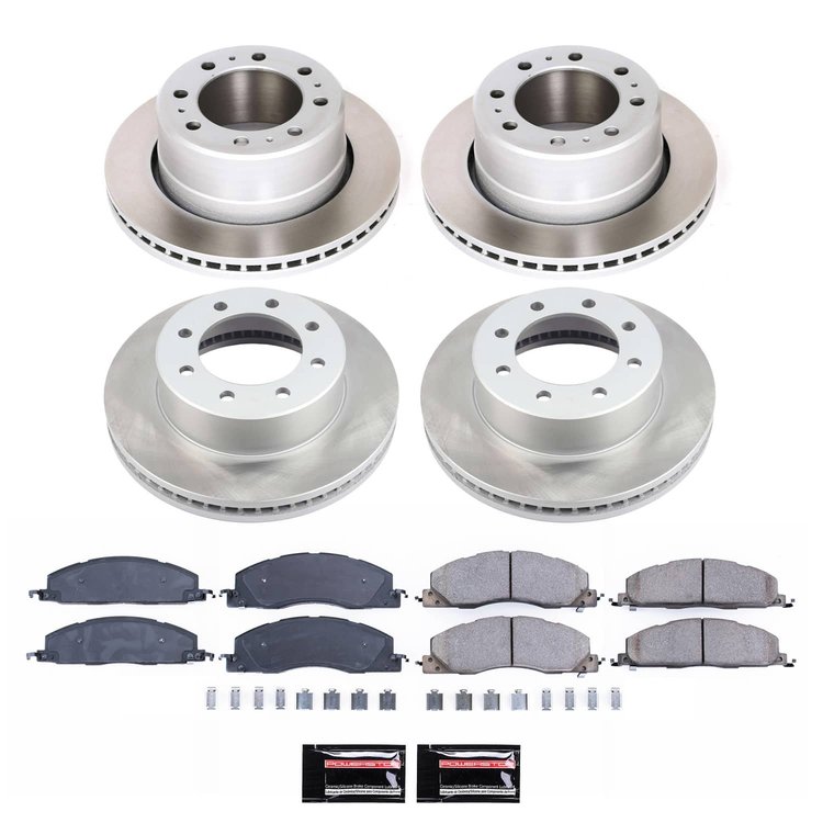 SC5458 Semi-Coated Rotor & Low-Dust Ceramic Brake Pad Kit
