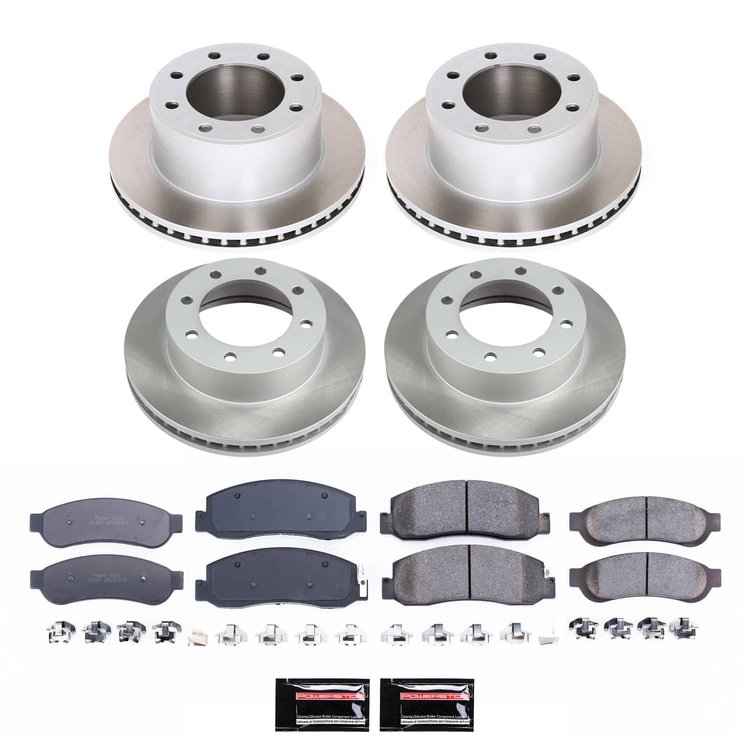 SC5459 Semi-Coated Rotor & Low-Dust Ceramic Brake Pad Kit