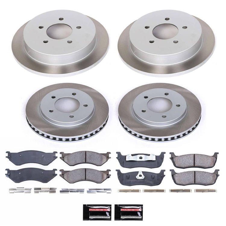 SC5461 Semi-Coated Rotor & Low-Dust Ceramic Brake Pad Kit