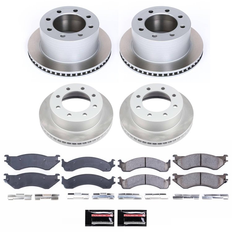 SC5466 Semi-Coated Rotor & Low-Dust Ceramic Brake Pad Kit