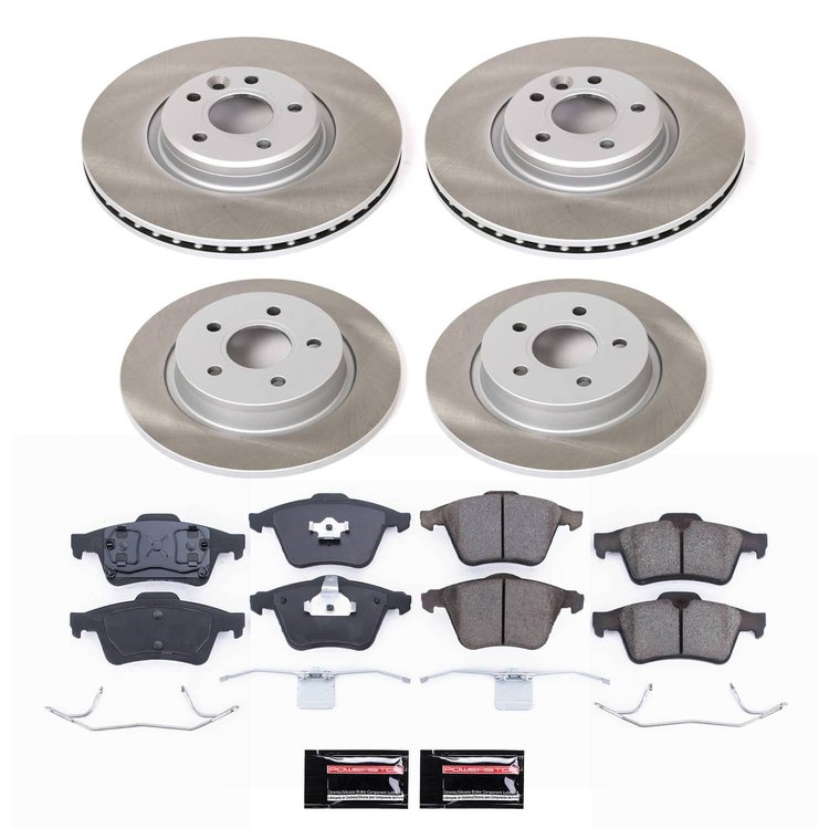 SC5470 Semi-Coated Rotor & Low-Dust Ceramic Brake Pad Kit