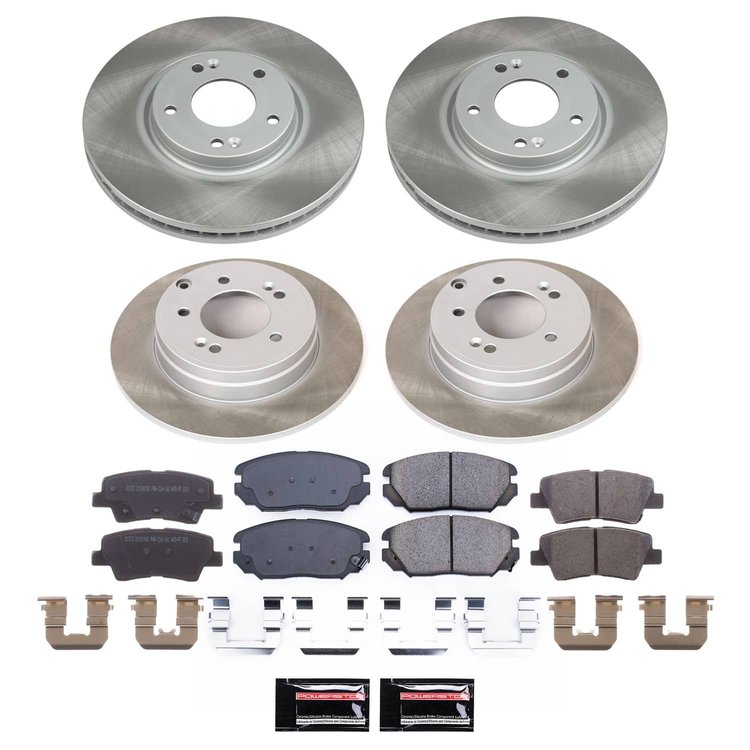 SC5474 Semi-Coated Rotor & Low-Dust Ceramic Brake Pad Kit