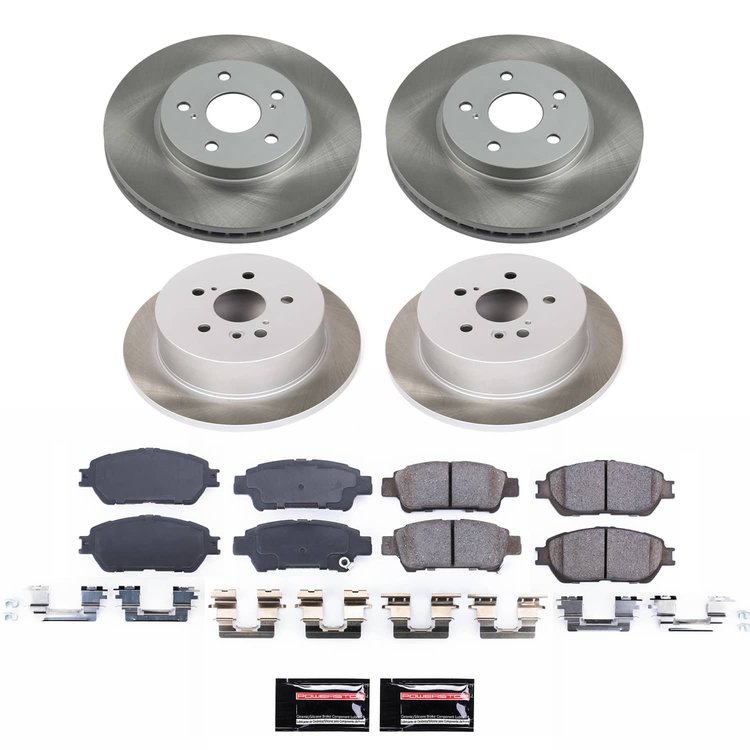 SC5476 Semi-Coated Rotor & Low-Dust Ceramic Brake Pad Kit