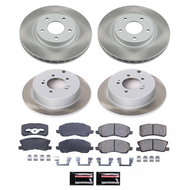 SC5477 Semi-Coated Rotor & Low-Dust Ceramic Brake Pad Kit