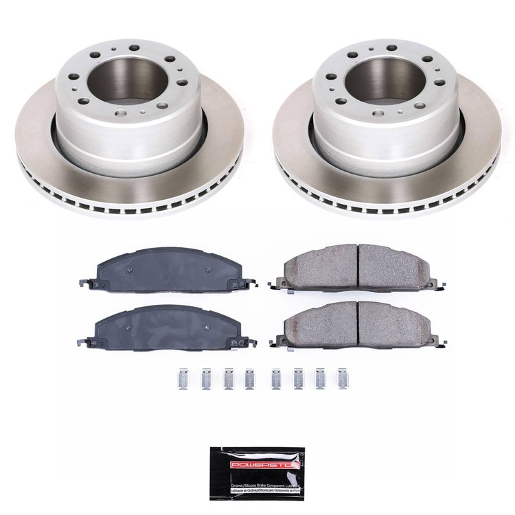SC5487 Semi-Coated Rotor & Low-Dust Ceramic Brake Pad Kit