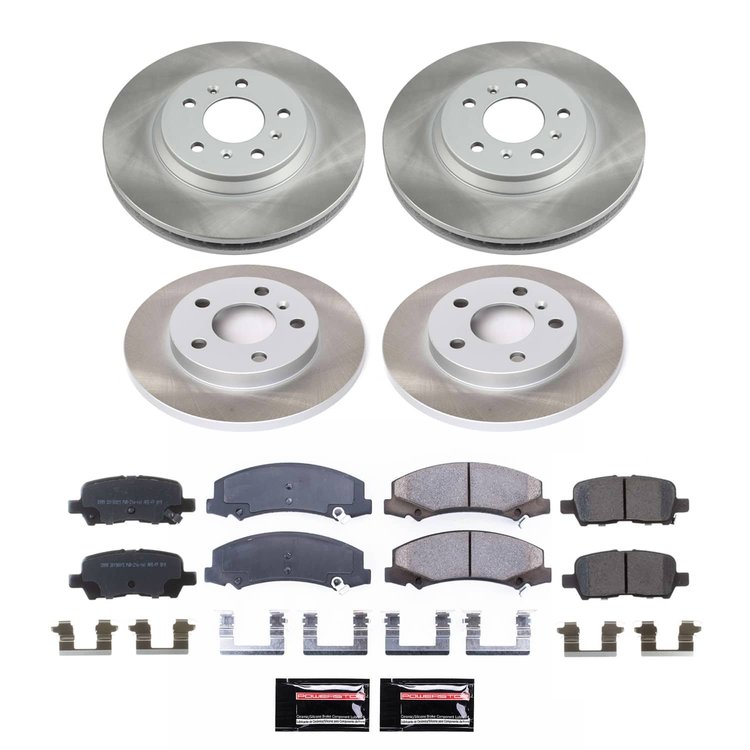 SC5504 Semi-Coated Rotor & Low-Dust Ceramic Brake Pad Kit